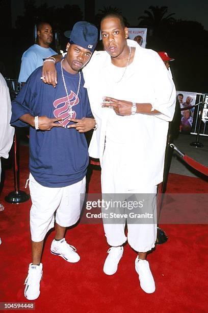 Jay-Z & Memphis Bleek during "Nutty Professor II - The Klumps" - Los Angeles Premiere at Universal Amphitheatre in Universal City, California, United...