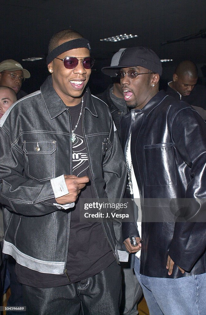 JayZ & Sean "Puffy" Combs during JayZ "The Dynasty" Record Release