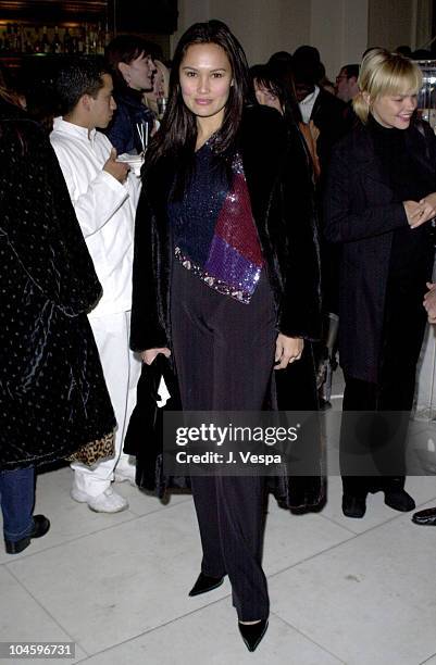Tia Carrere during Cartier Haute Joaillerie 2000 "Perles Et Diamants" at Eurochow Restaurant in Westwood, California, United States.