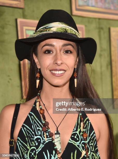 Oona Chaplin attends the premiere of HBO Films' "My Dinner With Herve" at Paramount Studios on October 4, 2018 in Hollywood, California.