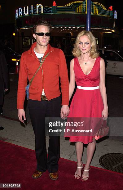 Heath Ledger & Heather Graham during "Say It Isn't So" Premiere at Mann Village Theater in Westwood, California, United States.