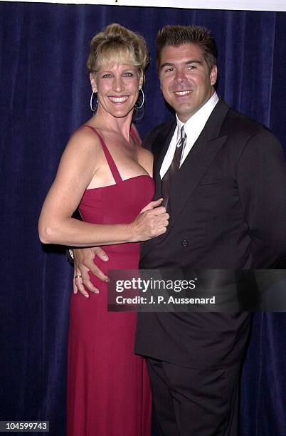 Erin Brockovich & Husband Eric Ellis during Erin Brockovich Honored by Academy of Business Leadership at Beverly Hilton in Beverly Hills, California,...