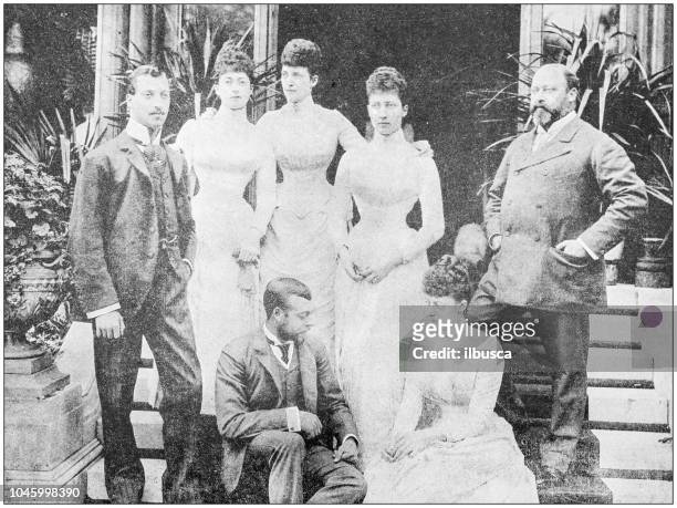 アンティーク写真: ウェールズの王子そして家族 - 1900年点のイラスト素材／クリップアート素材／マンガ素材／アイコン素材