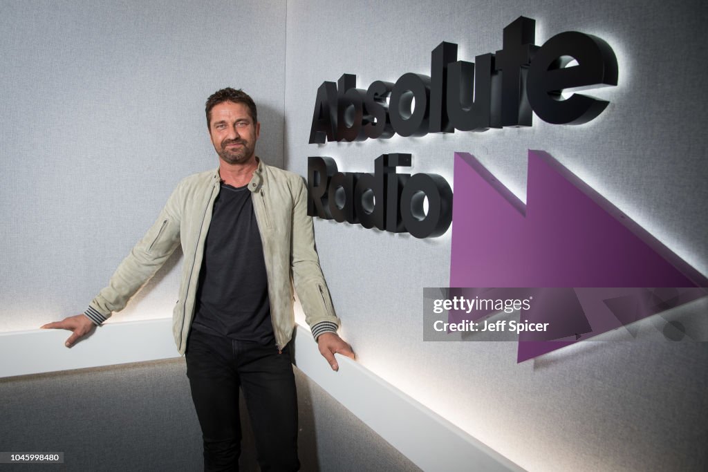Gerard Butler Visits Magic Radio and Absolute Radio