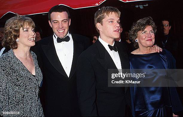 Chris Affleck, Ben Affleck, Matt Damon and mother Nancy Carlson-Paige