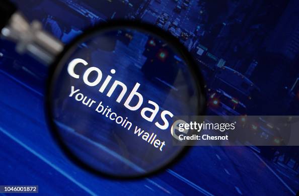 Coinbase Cryptocurrency Exchange Website : Illustration Coinbase Cryptocurrency Exchange Website : Illustration