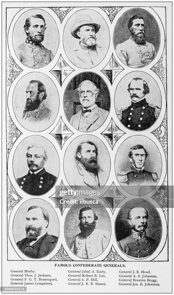 Antique photograph: Confederate Generals
