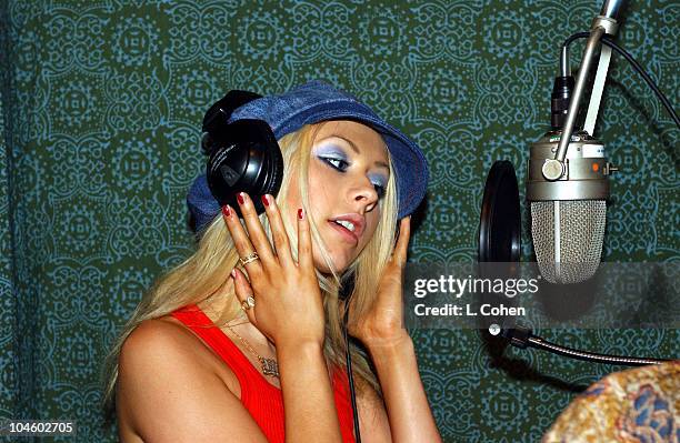 Christina Aguilera at Villege Recorder in Los Angeles, California, United States.