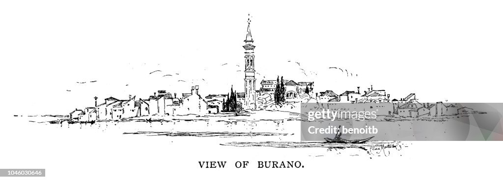 View of Burano in Italy