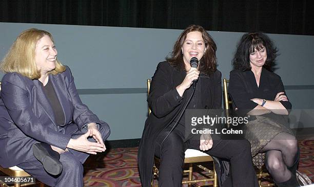 Selise Eiseman, director of Women in Film, & Philippa Boyens and Fran Walsh, co- writers of "The Lord of the Rings"