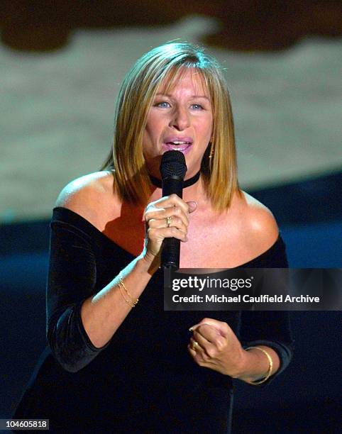 Barbra Streisand sings "You'll Never Walk Alone" to close the 53rd Annual Primetime Emmy Award Show.