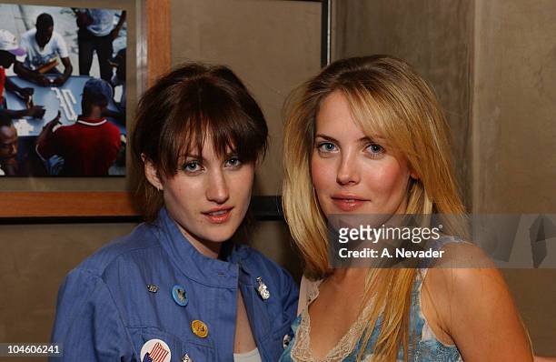 Mercedes McNab and Katherine Cower during Movieline Magazine and California Artists for Humanity at Nacional in Los Angeles, California, United...