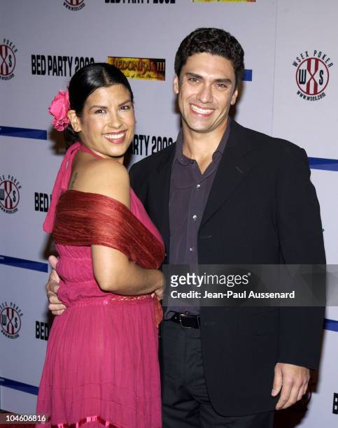 Rebekah Del Rio & Antonio Rael during The World Sports Exchange's First Summer Bed Party Invites Hollywood To Bed at Garden Of Eden in Hollywood,...