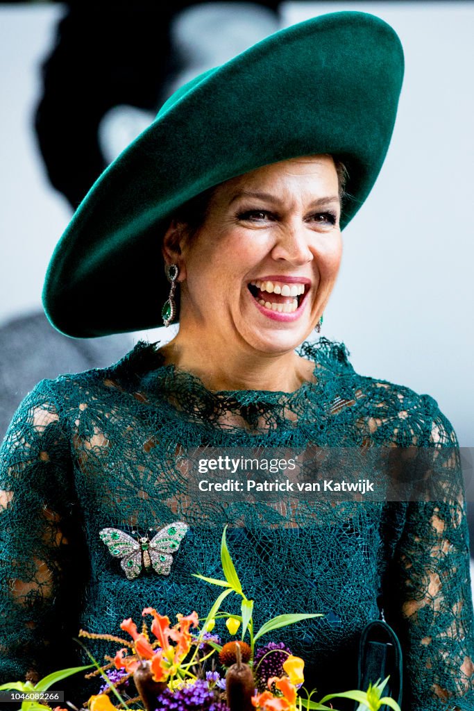 Queen Maxima OF the Netherlands Celebrates 20th Anniversary Of Leidsche Rijn
