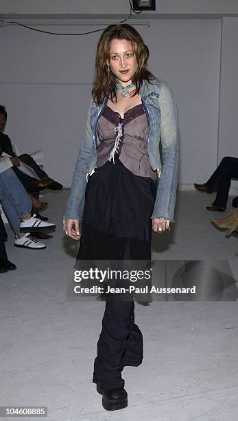 Jennifer Blanc during Los Angeles Fashion Week - Cornell Collins Fall 2002 Collection at 747 Warehouse St in Los Angeles, California, United States.