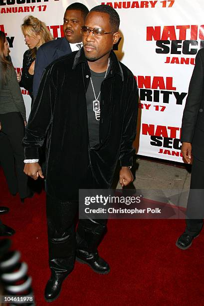 Martin Lawrence during Premiere of National Security at Mann Village in Westwood, CA, United States.