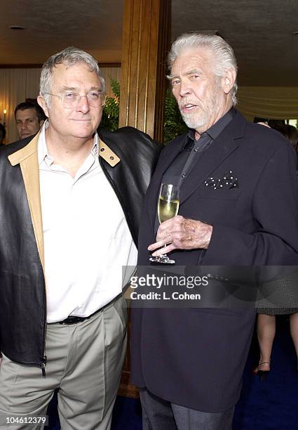 James Coburn with Oscar nominee Randy Newman during S.C.L. Honors OSCAR's Music Nominees at Private Residence in Beverly Hills, California, United...