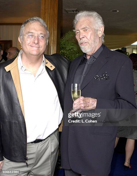 James Coburn with Oscar nominee Randy Newman during S.C.L. Honors OSCAR's Music Nominees at Private Residence in Beverly Hills, California, United...