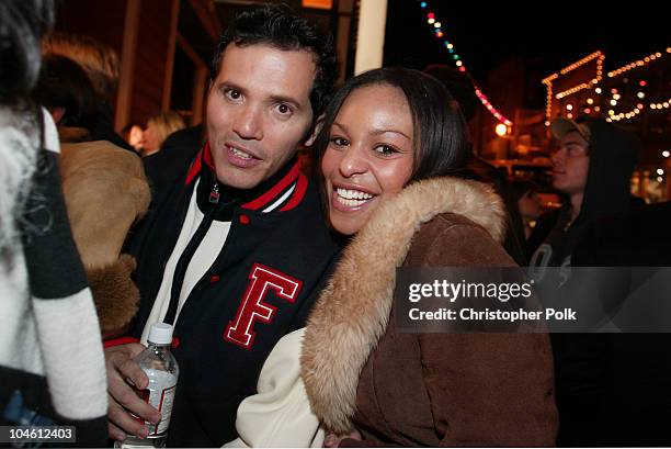 John Leguizamo and Nicole Brown during Spun Party at The Chrysler Lounge in Sundance, UT, United States.