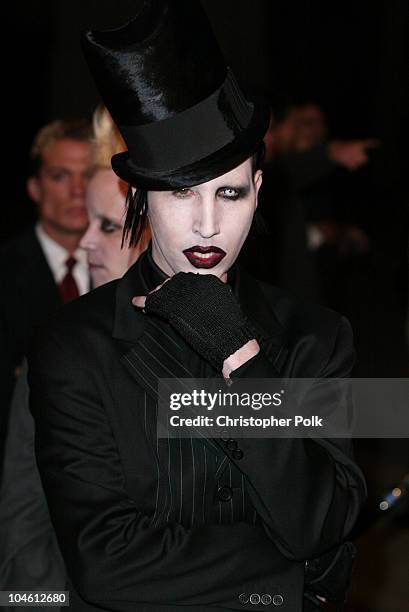 Marilyn Manson during "Final Flight Of The Osiris" World Premiere at Warner Bros. In Burbank, CA, United States.