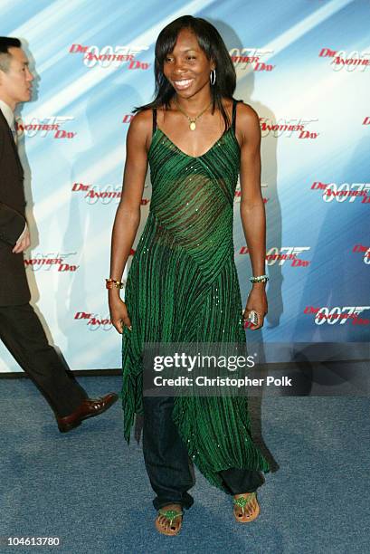 Serena Williams during Special Screening of MGM's "Die Another Day" at The Shrine Auditorium in Hollywood, CA, United States.