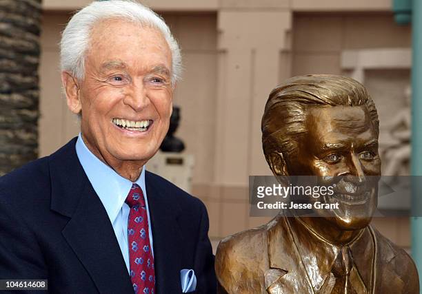 Bob Barker during Installation of Bob Barker Statue at Academy of Television Arts & Sciences, Hall of Fame Plaza in North Hollywood, California,...