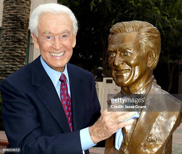 Bob Barker during Installation of Bob Barker Statue at Academy of Television Arts & Sciences, Hall of Fame Plaza in North Hollywood, California,...