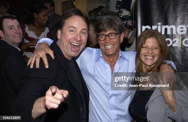 John Ritter with Eric Roberts & wife during ABC 2002 Summer Press Tour All - Star Party at Tournament House in Pasadena, California, United States.