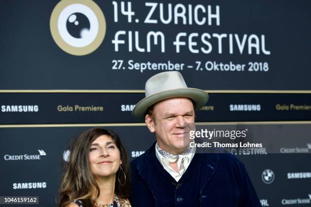 John C. Reilly and his wife Alison Dickey attend the 'The Sisters Brothers' premiere during the 14th Zurich Film Festival at Kino Corso on September...