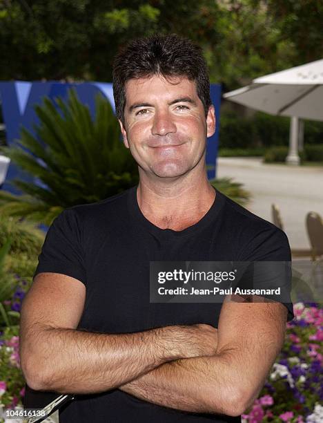 Simon Cowell, judge on "American Idol" during Fox Broadcasting Summer 2002 Press Tour - Day 2 at Ritz Carlton Hotel in Pasadena, California, United...