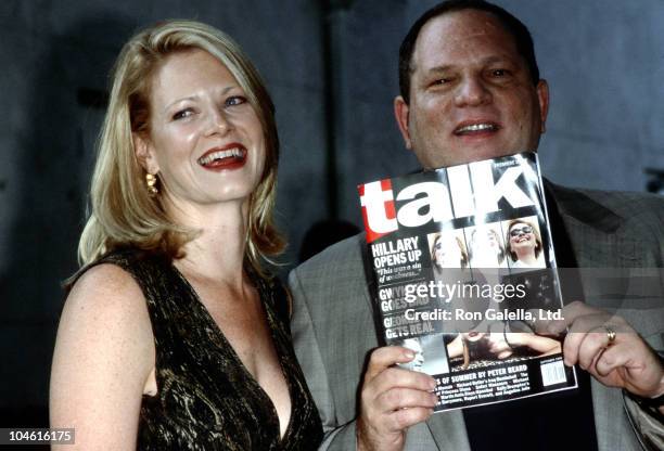 Eve Weinstein and Harvey Weinstein during "Talk" Magazine Launch Party - August 2, 1999 at Liberty Island in New York City, New York, United States.