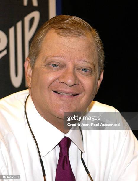 Tom Clancy during Author Tom Clancy Signs His New Book, "Red Rabbit" at Book Soup in Los Angeles, California, United States.