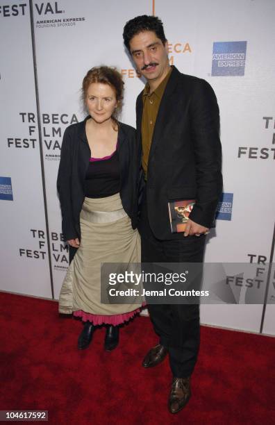 Sally Potter and Simon Abkarian during 4th Annual Tribeca Film Festival - "Yes" Premiere at Stuyvesant High School in New York City, New York, United...