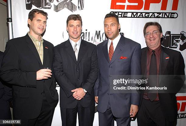 Chris Collins, Tino Martinez, Derek Jeter and John Papanek, editor-in-chief, ESPN The Magazine