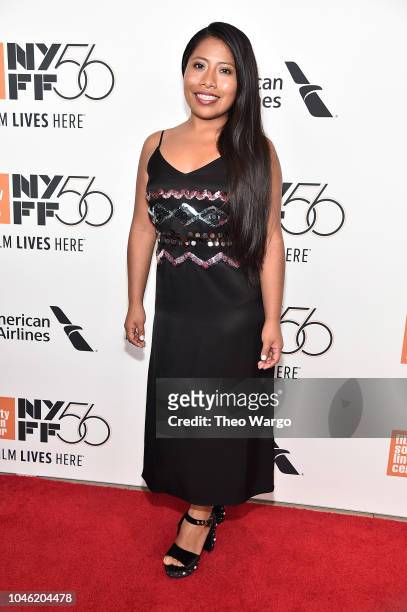 Yalitza Aparicio attends the "ROMA" premiere during the 56th New York Film Festival at Alice Tully Hall, Lincoln Center on October 5, 2018 in New...