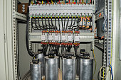High-power capacitors installed in the electric box