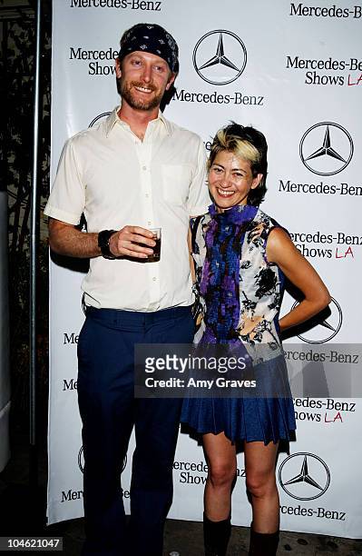 Grant Krajecki of Grey Ant and Magda Berliner during Mercedes-Benz Shows LA Opening Reception at Hollywood Canteen in Hollywood, California, United...