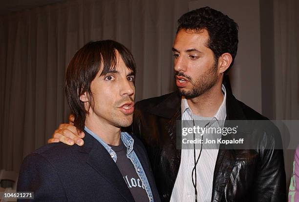 Anthony Kiedis & Guy Oseary during Playstation 2 Hosts Shawn At L.A. Fashion Week-Fashion Show and Party at The Standard Hotel Downtown in Los...