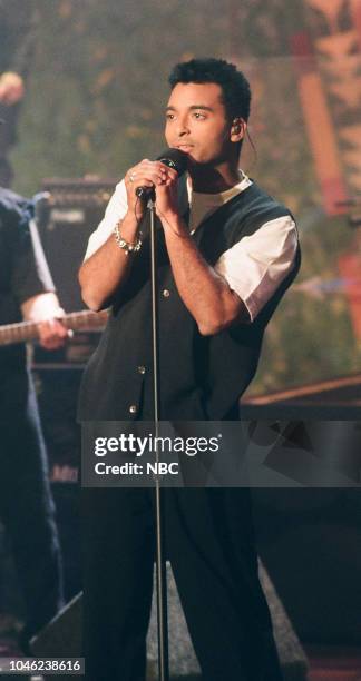 Episode 464 -- Pictured: Musician Jon Secada performing on May 23rd, 1994 --