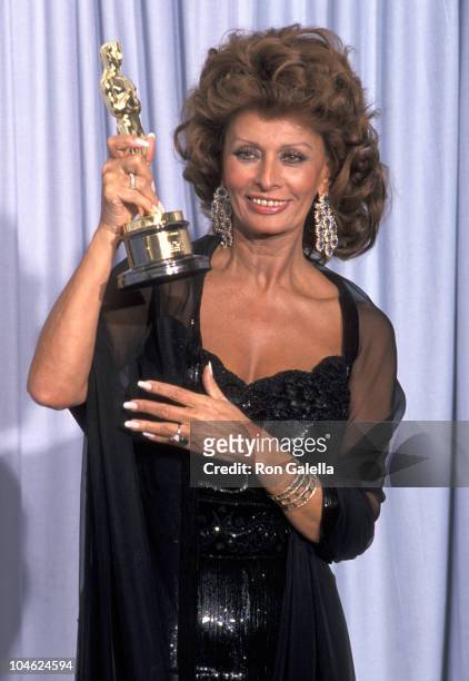 Sophia Loren during 63rd Annual Academy Awards at Shrine Auditorium in Los Angeles, California, United States.