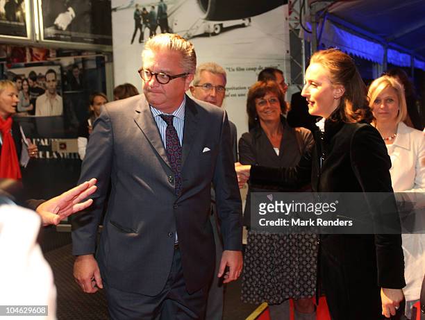 Prince Laurent and Princess Claire of Belgium assist the opening night of the 25th Festival International du Film Francophone at Cameo Cinemas on...