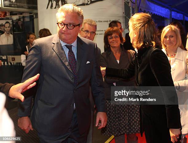 Prince Laurent and Princess Claire of Belgium assist the opening night of the 25th Festival International du Film Francophone at Cameo Cinemas on...