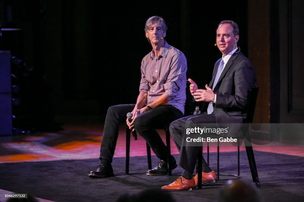 Borowitz Writer Andy Borowitz and Democratic Representative Adam Schiff speak ...