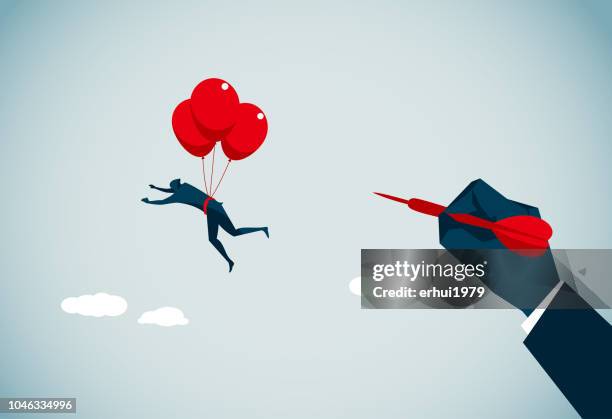 flucht - dartpfeil stock-grafiken, -clipart, -cartoons und -symbole