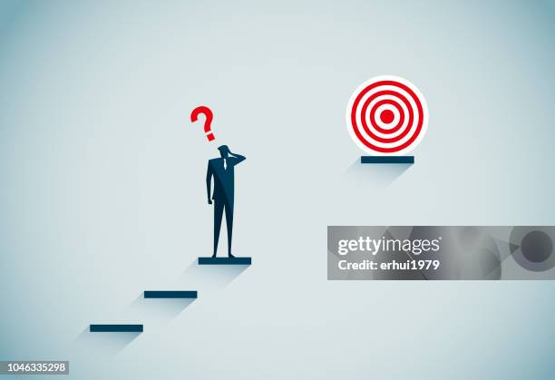 stockillustraties, clipart, cartoons en iconen met ladder - verdwaald
