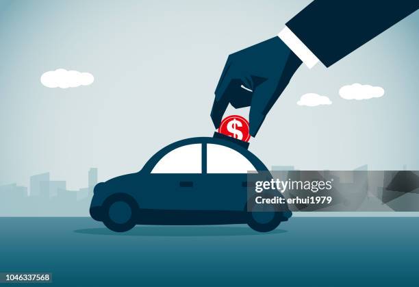 savings - auto silber stock illustrations