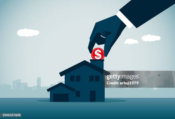 coin bank - real estate investing stock illustrations