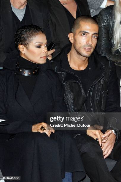 Janet Jackson and Wissam Al Mana attend the Lanvin Ready to Wear Spring/Summer 2011 show during Paris Fashion Week at Halle Freyssinet on October 1,...