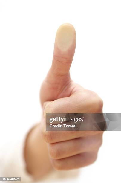 pulgar arriba. - pulgar fotografías e imágenes de stock