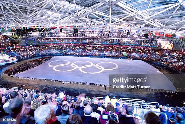 General view from the Opening Ceremony of the Sydney 2000 Olympic Games at the Olympic Stadium in Homebush Bay, Sydney, Australia. \ Mandatory...